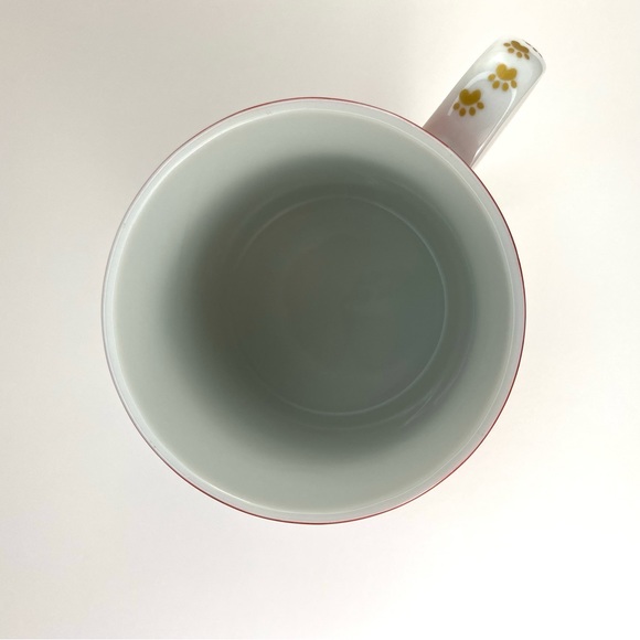 Crazy Cats Japan Red Black Gold Kitten Paw Prints 8 Fl Oz Coffee Tea Mug Cup - Picture 7 of 8